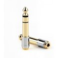 thumbnail image 1 of Chenchen 1/4" Male to 1/8" Female Stereo Jack Converter, 6.35mm to 3.5mm Audio Adapter, 24K Gold-Plated for Headphones, Amp, Guitar, Digital Piano, Mixing Console, Aux Cable - 2 Pack (Normal Shank), 1 of 1