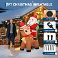 thumbnail image 3 of CazToi 6.9ft Inflatable Santa Claus with Reindeer Outdoor Yard Decoration with Lights, 3 of 7