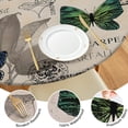 thumbnail image 4 of Butterfly Leaf Text Pattern Round Fitted Tablecloth with Elastic Edge,Dining Table Cover Waterproof,Outdoor Round Tablecloth for Camping,Dining,Indoor and Outdoor, 4 of 7