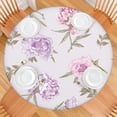 thumbnail image 2 of Round Fitted Tablecloth with Elastic Edges Fits 36"-44" Round Tables Pioneer Colorful Floral Waterproof Table Cover Washable Indoor and Outdoor for Party Kitchen Dinner Banquet Patio Picnic, 2 of 7