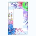 thumbnail image 5 of Metal Light Switch Plate Cover Floral Pastel Blue Striped Pattern FLW007, 5 of 13