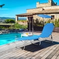 thumbnail image 3 of Topbuy Foldable Sun Shading Chaise Lounge Chair - Set of 1, Blue, 3 of 10