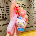 thumbnail image 1 of Sanrio Hello Kitty llavero Curomi Cinnamoroll Kawaii moda chica bolso colgante mochila muñeca llavero juguetes para niños regalo de cumpleaños, 1 of 4