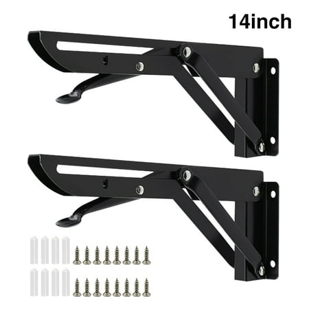 

2pcs Space Saving Wall Mounted Collapsible Support Home Folding Shelf Bracket