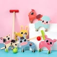 thumbnail image 3 of Wood Croquet Game, Cartoon Animal Improve Perception Gate Ball Toys  for Daily Play, 3 of 8