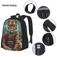 thumbnail image 3 of Balery Pond Meditating Tiger Mochila escolar 3 en 1 para niños: mochila resistente con lonchera térmica y estuche para lápices. Mochila escolar para niños y niñas., 3 of 7