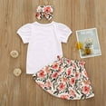 thumbnail image 4 of GRNSHTS Toddler Baby Girls Sister Matching Outfits Big Kids Little Big Sister Long Sleeve Top Romper + Floral Skirt Clothes Set (Big Sister,3-4T), 4 of 15