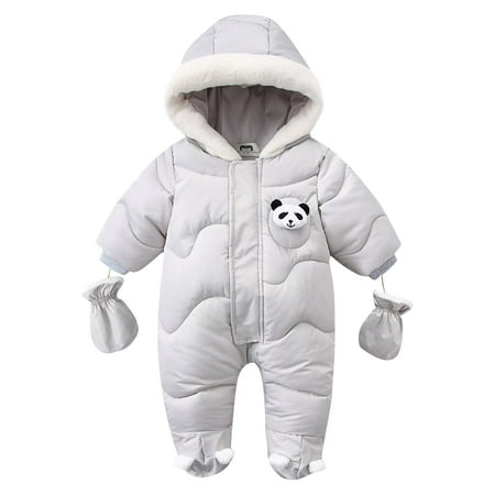 

Baby clothes for girls Winter Children s Thickened Down And Warm Hooded Fleece Baby Onesie Fragarn