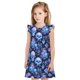 thumbnail image 1 of Fotbe Skull blue crystal flower Vestido de Dormir para Niñas de 3 a 10 Años, Mangas Cortas, Estilo Princesa, Pijama Camisón con Mangas Voladas-XX-Large, 1 of 6