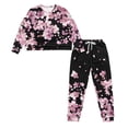 thumbnail image 4 of SCRAWLGOD Cherry Blossom Pajamas Sets for Women Soft Long Sleeve Sleepwear Set of 2 Pjs Crewneck Pj for Women Fall Breathable Ladies Pajama Sets Size M, 4 of 7