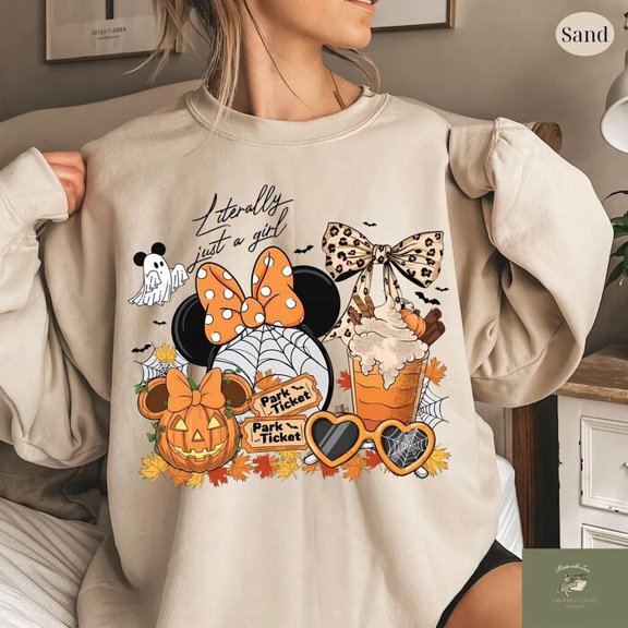 Disney Literally Just A Girl Halloween Png, Minnie Bow Coffee Tee, Disney Pumpkin Fall Png, Disneyland Halloween Tee, Disney Girls Trip