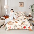 thumbnail image 4 of Castle Fairy Kawaii Animal Squirrel Bedding Comforter Set 2pcs for Female Men Women,Christmas Red Sparrow Twin Comforter Sets Microfiber,Happy New Year Breathable Bedding Set,Super Cozy Room Decor, 4 of 8