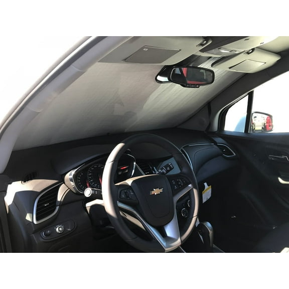HeatShield, The Original Windshield Sun Shade, Custom-Fit for Chevrolet Trax SUV w/o Sensor 2015, 2016, 2017, 2018, 2019, 2020, 2021, Silver Series
