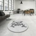 thumbnail image 4 of Ahgly Company Machine Washable Indoor Square Transitional Platinum Gray Area Rugs, 3' Square, 4 of 7