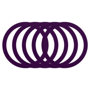 5Pcs Anneau d'adaptateur magnétique, Kit de conversion de chargeur sans fil magnétique, violet