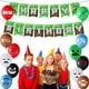 thumbnail image 3 of 19 piezas de decoraciones de cumpleaños de Minecraft, suministros para fiestas con temática de juegos, que incluyen (1 pieza) pancarta de feliz cumpleaños (18 piezas) globos, decoración para, 3 of 5