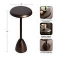 thumbnail image 5 of Kate and Laurel Morizet Modern Round Drink Table, 10 x 10 x 22, Bronze, Transitional Metal Martini Table with Pedestal Design for Use as Small Indoor Plant Stand or Living Room Accent, 5 of 9