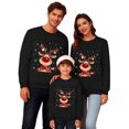thumbnail image 4 of Jkety Family Christmas Shirts Family Matching Christmas T Shirts Soft Deer Head Print Long Sleeve Crewneck Tops for Family Cozy Set Black,2XL, 4 of 5