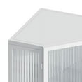 thumbnail image 6 of 22.25 " Floor Coner Cabinet with Tempered Glass Door & Storage Shelves for Bathroom, Living Room, Bedroom (White), 6 of 8