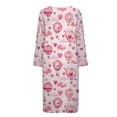 thumbnail image 6 of FOR U DESIGNS Hot Air Balloon Print Women Nightgown Soft House Dresses for Woman with Pockets, Lightweight Elastic Fabric Robes for Woman Zipper Mumu Dress, S, 6 of 8