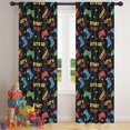 thumbnail image 5 of Blackout Kids Curtains,Multicolor Controllers Games Text Black Pattern Childrens Insulated Curtains Set Of 2,Bedroom Essentials,Toddler Room Decor 42"x84", 5 of 5