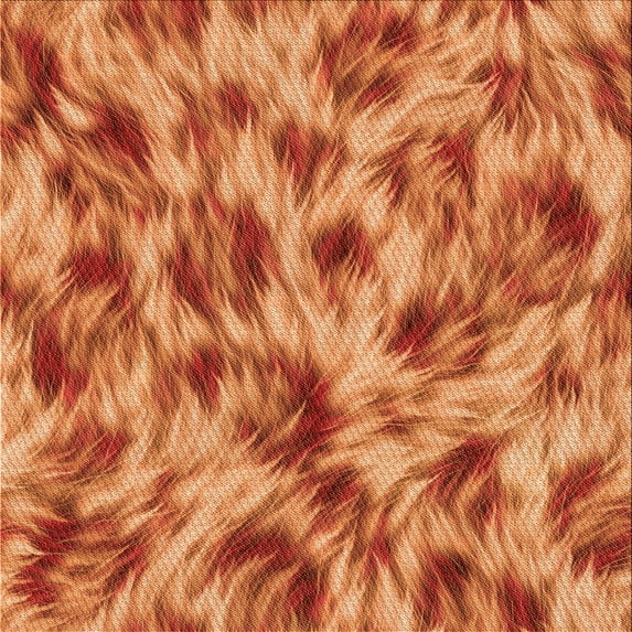 Ahgly Company Indoor Square Patterned Carrot Orange Area Rugs, 5' Square