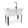 thumbnail image 5 of Large Kitchen Sink Freestanding PP Restaurant Laundry Sink with Soap Dispenser, 5 of 12