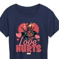 thumbnail image 3 of Marvel Deadpool - Valentine's Day Love Hurts - Women's Short Sleeve Graphic T-Shirt, 3 of 5