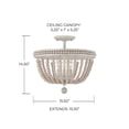thumbnail image 5 of Austin Allen - Handley - 3 Light Semi Flush Mount In Coastal Style-14.5 Inches, 5 of 5