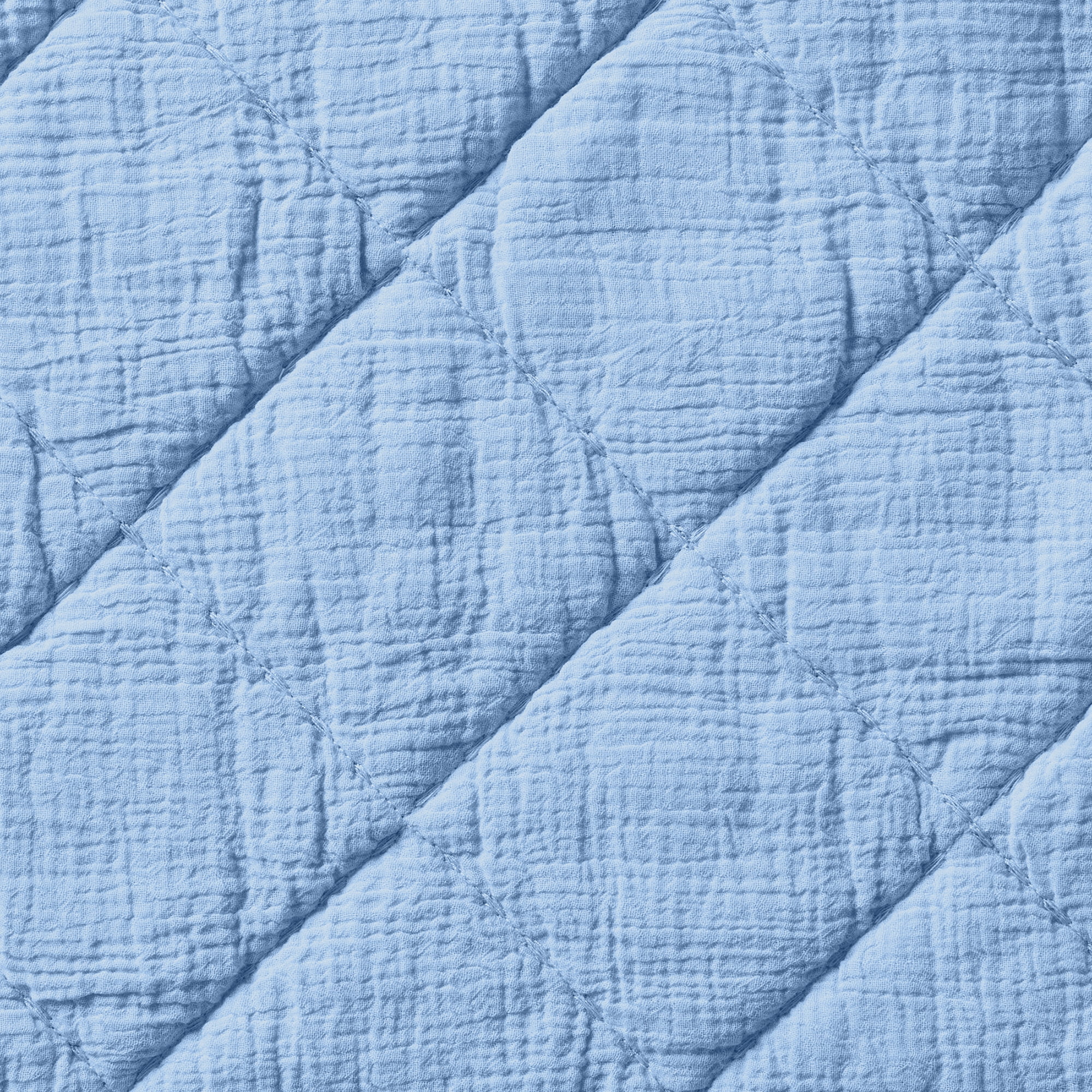 Better Homes & Gardens Diamond Gauze Quilt, Blue, Full/Queen, All Ages