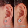 thumbnail image 5 of Pendientes de botón Yashi circonita falsa oro 8 mm, 5 of 5