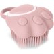 thumbnail image 2 of Cepillo de baño para perros y gatos, cepillo de silicona para el cuidado de cachorros, cepillo de masaje suave para limpieza de mascotas, dispensador de champú para masaje relajante (forma de pata ros, 2 of 5