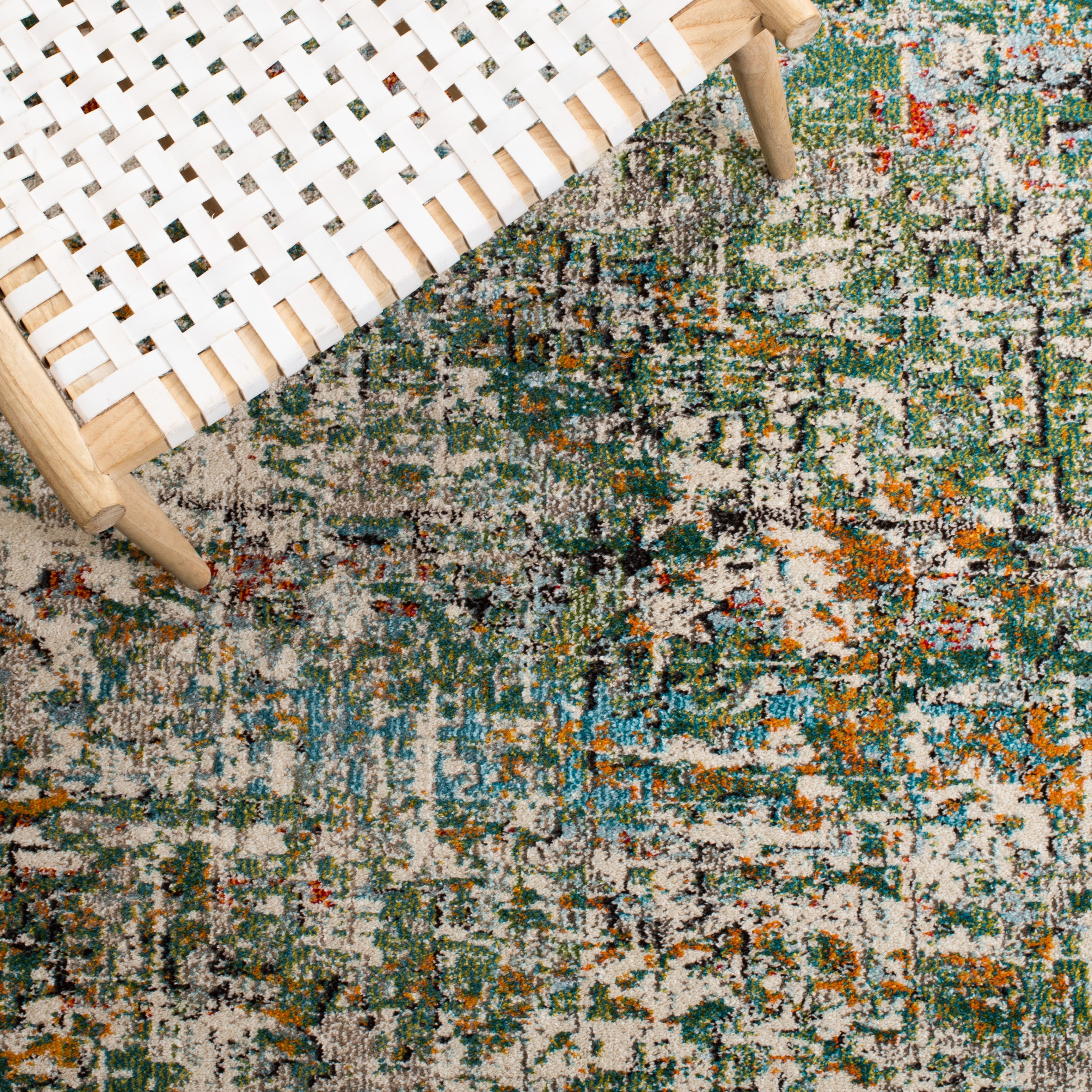 Safavieh Madison Kebo Abstract Area Rug, Green/Turquoise, 6' x 8'