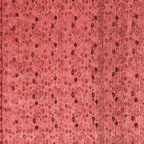 Ahgly Company Indoor Square Abstract Red Modern Area Rugs, 7' Square