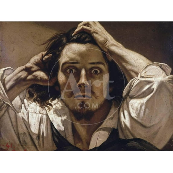 The Desperate Man SelfPortrait by Gustave Courbet, Unframed Photographic Print Wall Art Sold by ArtCom