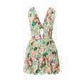 thumbnail image 3 of Coduop Women's Casual Sleeveless Mini Dress Floral Print Deep V-Neck Tie-Up Backless Short Dress, 3 of 7