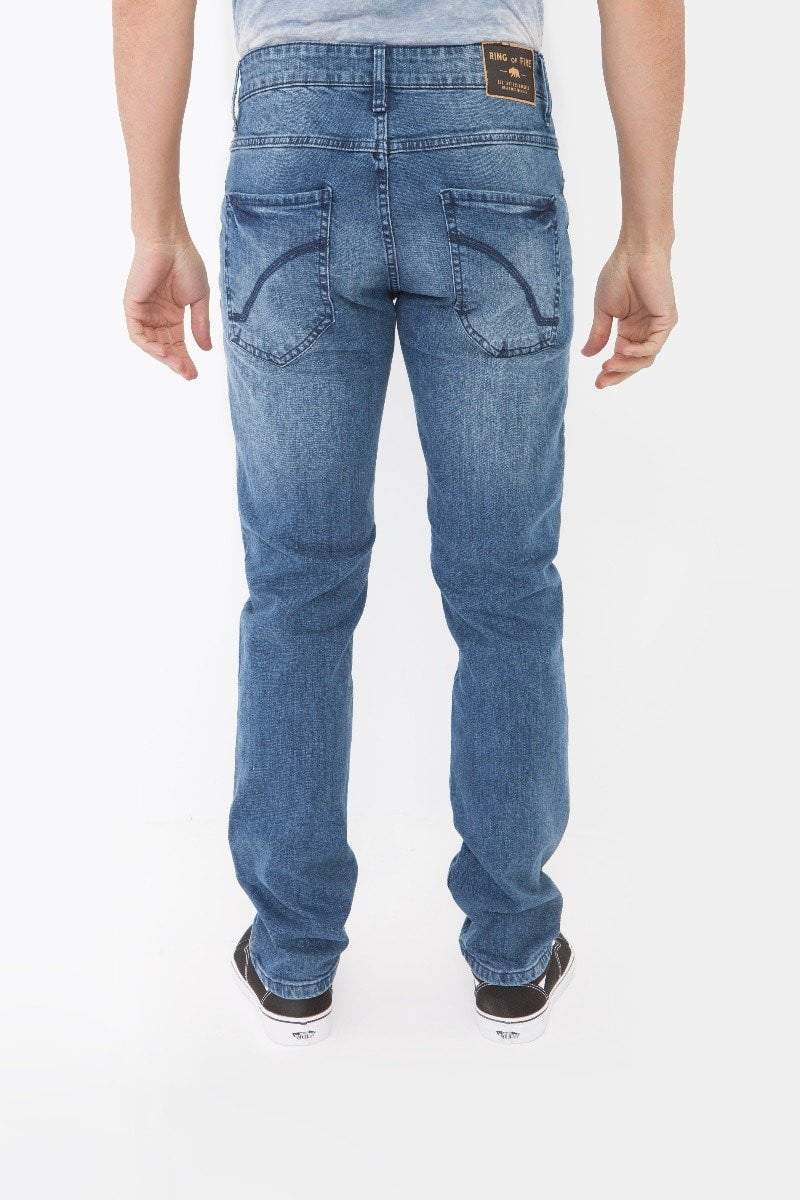 RING OF FIRE Men's 5 Pockets Slim Denim Stretch Jeans - image 2 of 2