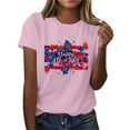 thumbnail image 5 of successthop Independence Day Clothes for Women Happy 4th of July Crewneck Shirt Casual T Shirts Short Sleeve Tops Pink, 5 of 6