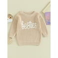 thumbnail image 2 of Wassery Baby Girls Boys Sweater Long Sleeve Crew Neck Letters Print Knitted Sweater 3M 6M 9M 12M 18M 24M Newborn Warm Knit Pullover Sweater Fall Winter Clothes for Infant Girls Boys, 2 of 9