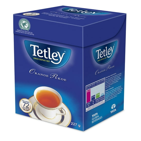 Tetley Orange Pekoe Tea, 72 tea bags