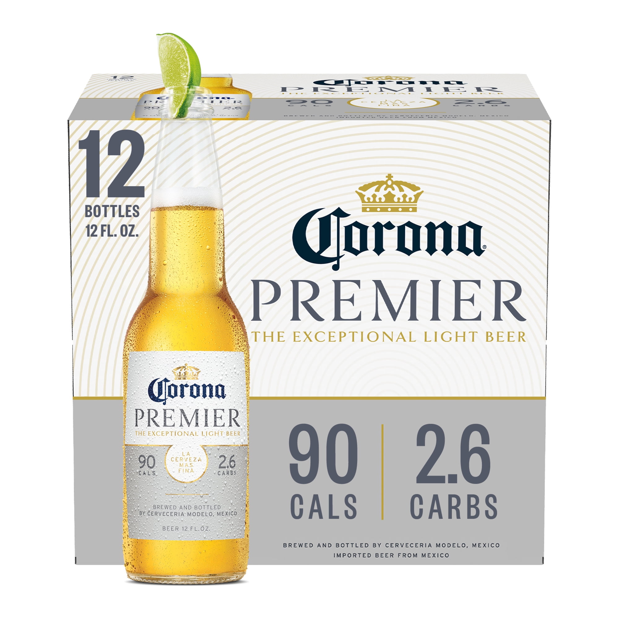 Corona Premier Mexican Lager Import Light Beer, 12 pack 12 fl. oz. Bottles, 4.0% ABV