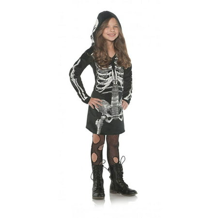 Skeleton Hoodie Dress Child Costume
