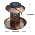 thumbnail image 3 of LACKUST Bird Feeders Outdoor Clearance,Antique-Style Solar-Powered Hanging Bird Feeder with Metal Wrought Iron,Yellow, 3 of 8