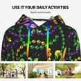 thumbnail image 4 of Haiem Mardi Gras6 for Men's Fashion Hoodies & Sweatshirts with Kangaroo Pocket,Hooded Sweatshirt with Eye-catching Drawstrings-X-Large, 4 of 7