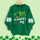 thumbnail image 4 of Camiseta de Manga Larga sin Capucha de Manga Larga de Moda Suelta de Manga Larga Impresa Por el Día de San Patricio para las Mujeres con Poliéster Suave, Top Transpirable, 4 of 5