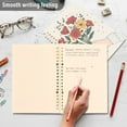 thumbnail image 4 of FORMRS 1-Subject Spiral Notebook 8" x 5" College Ruled 60 Refillable Sheet A5 Hard Cover, Beige Cute Flower, 4 of 7