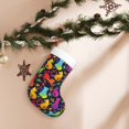 thumbnail image 7 of Daiia Colorful Cats Print Christmas Stocking，18"Large Knitted Xmas Stocking for Kids, Family Stocking for Fireplace Christmas Holiday Party Decoration, 7 of 7