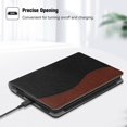 thumbnail image 5 of Fintie 6.8" Folio Tablet Case, Leather Black & Brown, 5 of 18