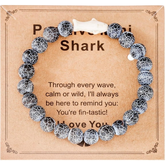 Shark Themed Gifts for Women Men Sharks Lovers Birthday Jewelry Items Stuff Shark Bracelet