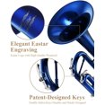thumbnail image 3 of Eastar Bb Trumpet Standard Trumpet Set for Student Beginner Brass Bb Trumpet Blue ETR-380BU, 3 of 7